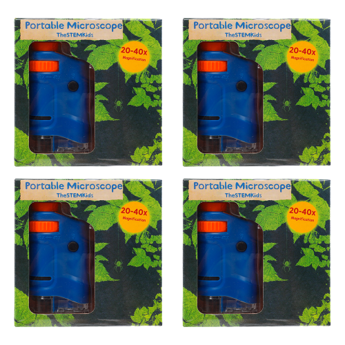 The STEMKids STEMscope: Portable Microscope 2.0, 4-Pack